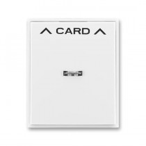 3559E-A00700 03  Kryt spínače kartového, s čirým průzorem, s potiskem, bílá / bílá